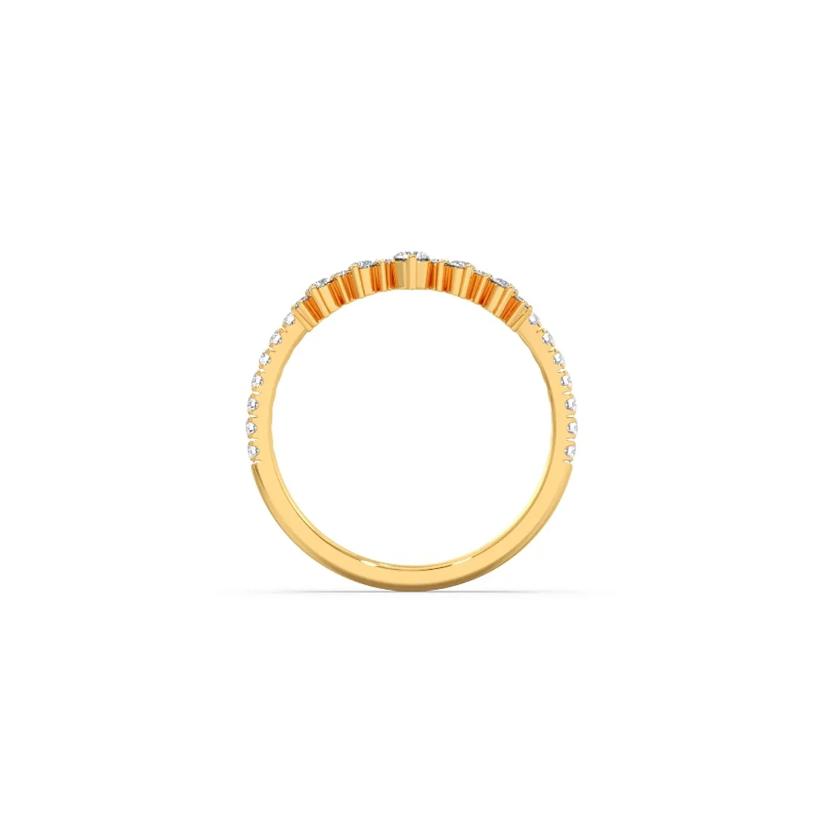Double Cluster Layered Adjustable Chevron Ring - Image 3