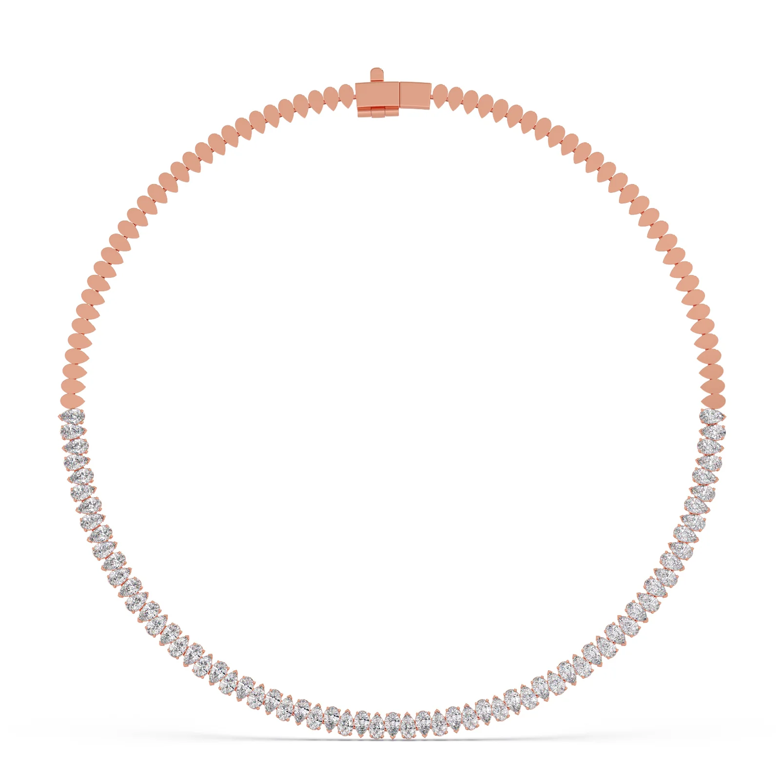 Rhythmic Radiance Pear Diamond Necklace - Image 5